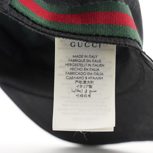 Gucci Size L Black Monogram GG Sherry Web Baseball main image 8